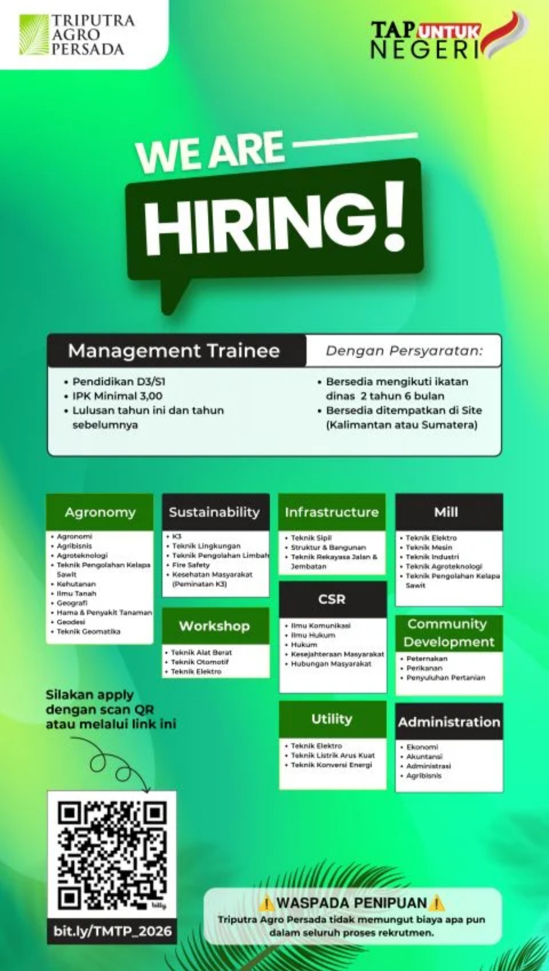 TAP Management Trainee Program (TMTP) 2026